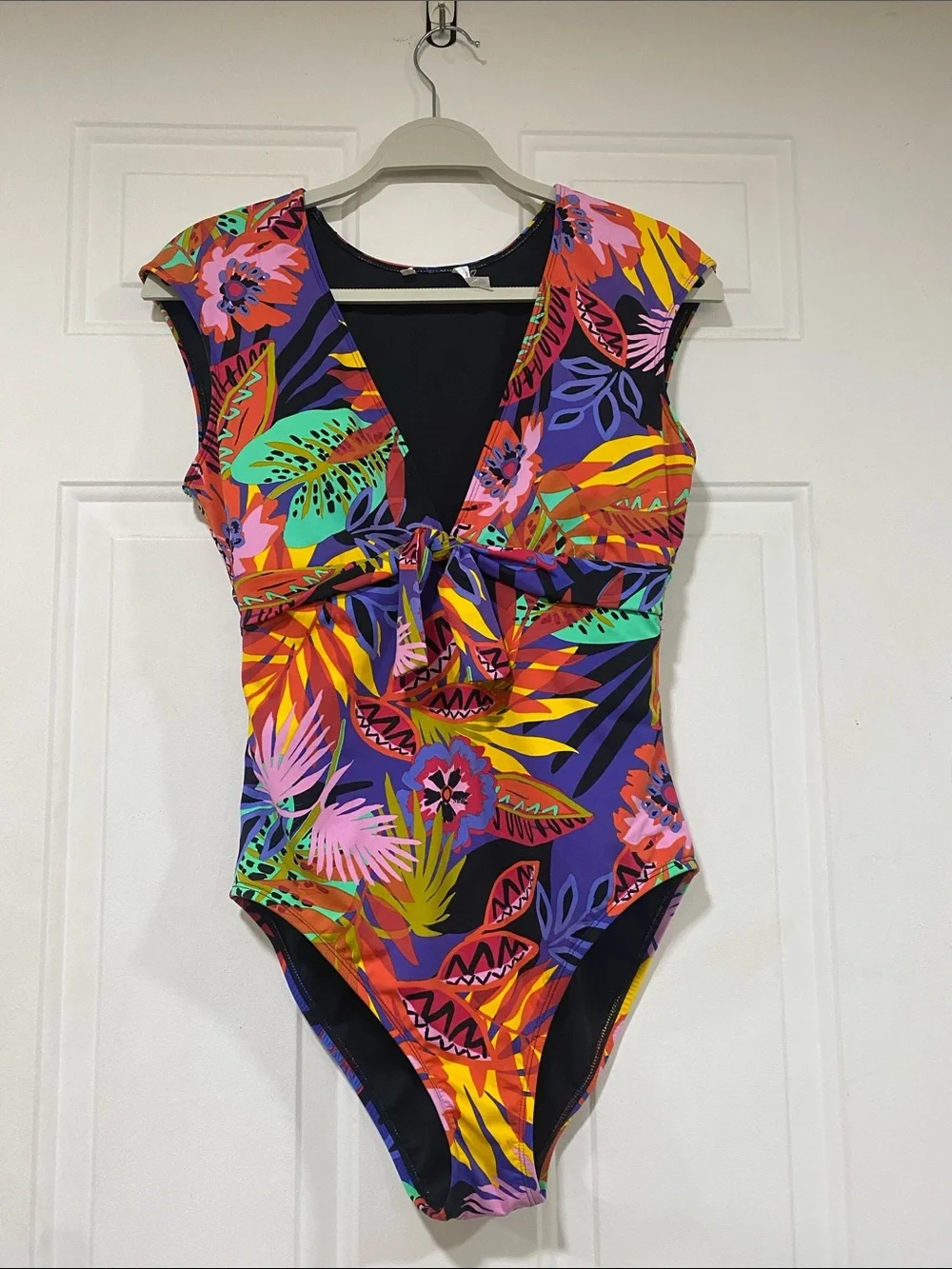 Bleu Rod Beattie Women’s One-Piece Swimsuit — Bright Purple Floral Mix